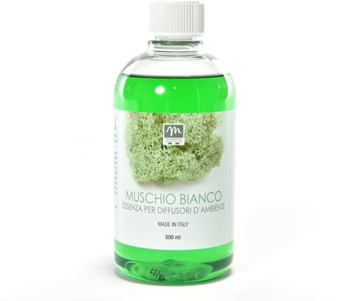 La zappa Nachfüllpackung Bouquet für Duft-Diffusor, 500 ml, hergestellt in Italien (weißer Moschus)