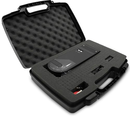 CASEMATIX Travel Case Compatible with Audio-technica AT-SB727 Portable Turntable Sound Burger Vinyl Record Player - Includes Customizable Foam Carrying Case Only with Carry Handle