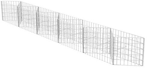 Tidyard Gabionenkorb Pflanzkasten Gemüse-Hochbeet Gabionen Steinkorb aus Stahl Gabione Drahtkorb Gabionenkörbe Gesamtmaße (montiert): 300 x 30 x 50 cm (L x B x H)