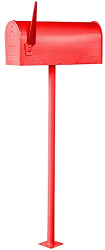 American Style Tall Mailboxes for Outside, Floor Stand Weatherproof Letter Storage Box, Drop Post Box for Townhouse/Garden