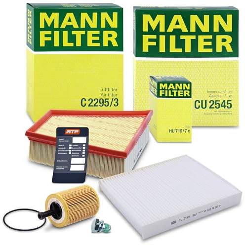 MANN-FILTER Inspektionspaket Filterset 1x Ölfilter, 1x Luftfilter, 1x Innenraumfilter, Kompatibel mit SEAT CORDOBA, IBIZA, SKODA FABIA 1, FABIA 2 ROOMSTER, VW FOX POLO
