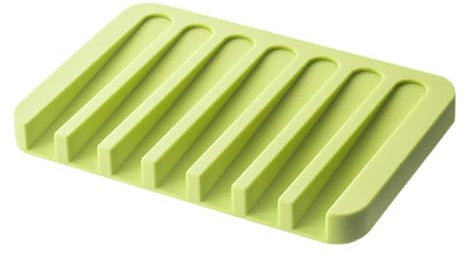 Soap Box 2 Pc Sponge Holder Soft Silicone Storage Rack Drain Soap Box Tray Soapbox Shower Soap Tray Tool Soap Dish Plate Holder-Green