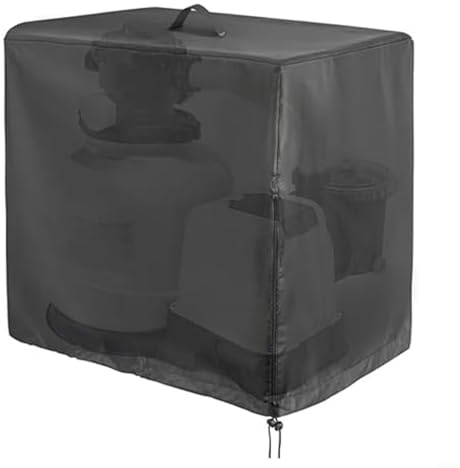 GBTDOFACE Wasserdichte Poolpumpenabdeckung Oxford Tuch Abdeckung Sandfiltersystem Abdeckung für I- ntex Sandfilter, 84 x 61 x 86 cm