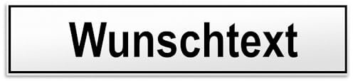 PhotoFancy® - Personalisiertes Straßenschild mit eigenem Text gestalten - Kunststoff-Wegweiser mit Wunschnamen bedrucken - Größe 52 cm x 11 cm - Design: Standard