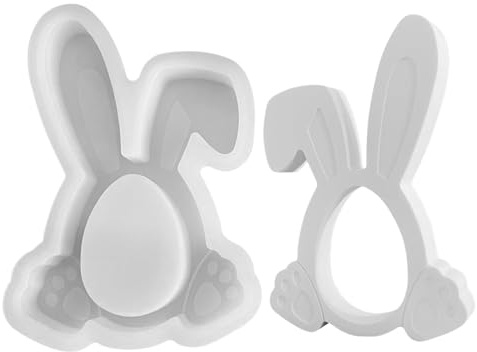 Silikonformen Gießformen Ostern, Silikonform Hase, 3D Osterei Hase Kerzenformen, Silikonform Ostern Gießform Hase Gießformen Silikon Ostern Giessform Silikon Osterhase für Ostern Kerzen (#1 1Stück)