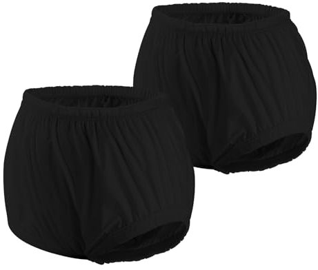 Carer 2 Stück Inkontinenz-Auslaufsichere Unterwäsche für Erwachsene Plastik-Windelhülle Waschbare Wiederverwendbare Wasserdichte Inkontinenzunterwäsche Unisex Schwarz Größe L