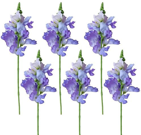 Xnferty 6 PCS Artificial Delphinium Flowers, 16.14 IN Artificial Larkspur Flower Long Stem Flowers Silk Flowers Faux Larkspur Flowers Silk Bouquets Plant for Spring Home Decor (D)
