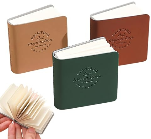 Taschen-Skizzenbuch, Mini-Reise-Aquarell-Skizzenbuch, kleines Reise-Aquarell-Buch, Mini-Aquarell-Skizzenbuch, Tagebuch, kleine Notizbücher, Taschenformat, Aquarell-Malblock, Künstler-Skizzenbuch, 3
