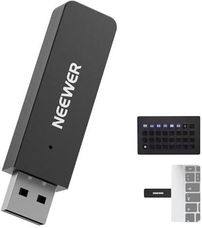 NEEWER Bluetooth USB Transmisor para Windows PC & Mac, NW-BT USB Dongle Disparador Control Remoto para NEEWER Centro Control, Bluetooth LED Video Luces & Aro Luz, Compatible con Elgato Stream Deck