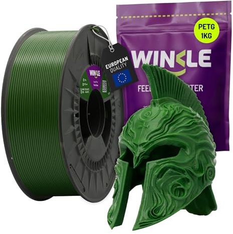 WINKLE PETG Filament 1.75mm Tannengrün, 300g Spule, 3D Drucker Filament | Kompatibel mit FDM Druckern, 3D-Druckmaterialien, Maßgenauigkeit +/- 0.03mm, Schlagfest, Leicht zu Bedrucken