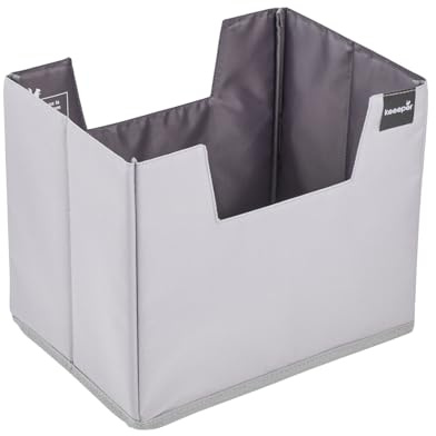 keeeper neo Faltbarer Einkaufs-Organizer L, 19 l, Passend für Klappbox ben, Aus recycelten PET-Flaschen, 31,5 x 23 x 26,5 cm, Graphite
