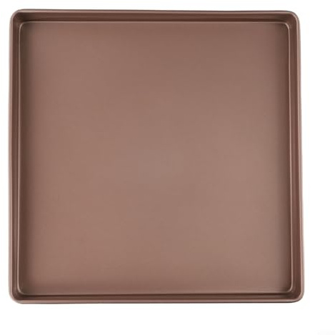 Jotekonoby Moule à gâteau carré de 28 cm x 28 cm en acier au carbone anti-adhésif or rose résistant à la chaleur pour la cuisson au four