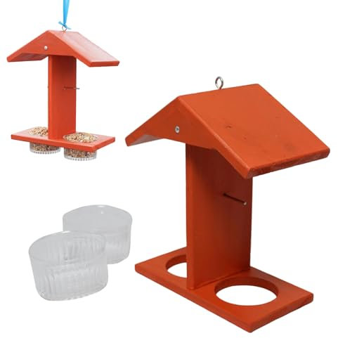 Vogelfütterung Spender, Vogelfütterung Station, Doppel-Tasse Jelly Oriole Feeder Mit Heringen Für Orange Hälften, Hängende Vogel Fütterungsstation, Leakproof Vogelfütterer Garten Hinterhof Patio Deck