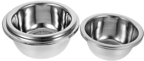 HEALLILY 3piezas Tazón De Mezcla De Acero Inoxidable Multifuncional Para Lavar Verduras y Preparar Ensaladas Apilable Para Cocinas Modernas