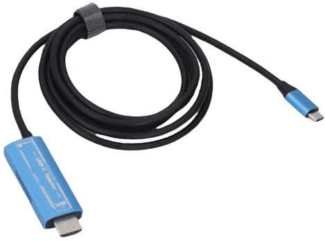 Annadue Cable USB C a HDMI/USB C 1.9m, 8K@60Hz USB Tipo C a HDMI 2.1 Cable con una Carga Rápida de 100W PD, [Thunderbolt 3/4/5 Compatible] con IOS 16 Pro/15 Pro/Max, S9, Nota 20
