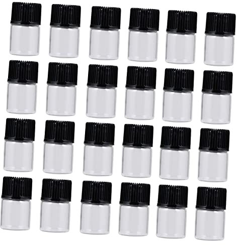 Vaguelly 30 pièces Flacons Verre Transparent Contenants Échantillons Rechargeables avec Bouchon Vis pour Voyage et Cosmétique