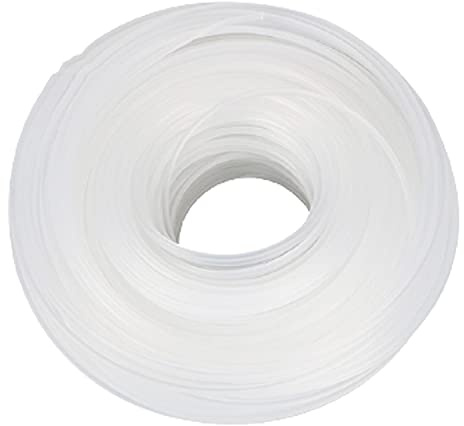 Cordeles para cortabordes, Desbrozadora de Nailon, Recortadora, Cuerda, Alambre, Hilo, desbrozadora, Alambre, Herramientas potentes(White Round)