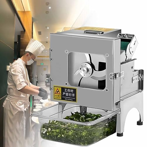 GIZMIT Trancheuse à oignons Verts Professionnelle, Coupe-poireaux Haute Vitesse 200 W, Hachoir à oignons Nouveaux, pour Usage Domestique et Commercial, 150 kg/Heure C75