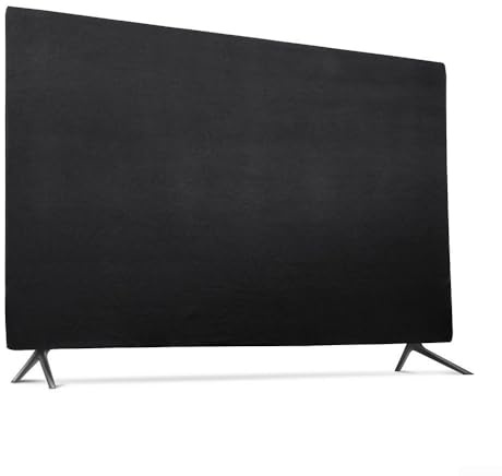 Staubdichte Abdeckung für 43 49 55 Zoll Monitore, Nylon-Schutzhülle für Staub- und Schmutzschutz, elastische Passform für Computermonitor und Fernseher (124 cm, Schwarz)