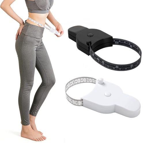 LIANRISES 2 Pezzi Centimetro Per Misurazione Corpo, Metro Per Misurare Circonferenze Corporee Sarta Morbido, Metre Ruban Couture Retractable, 150cm per Vita, Petto, Fianchi, Braccia E Cosce