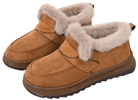 Generiska vinterskor dam fodrade svarta – snöstövlar dam päls damstövlar platå damskor eleganta snöskor lätta skor bekväma stövlar eleganta vinterstövlar varma vinterstövlar, kaki, 37 EU