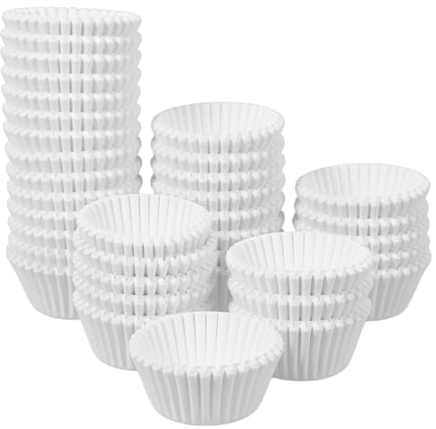 BESPORTBLE Moldes Desechables para Cupcakes y Muffins, 1000 Piezas de Papel Resistente al Aceite, Perfectos para Repostería Casera, Eventos y Fiestas, Soporte para Mini Pasteles