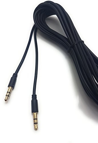 MainCore 5m long Professional Slim Black 3.5mm Jack to Jack Stereo Audio Cable Lead GOLD Connectors
