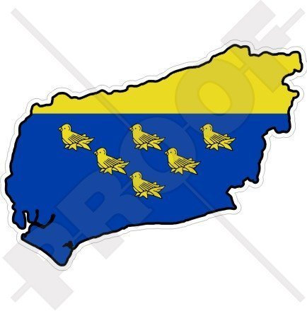 WEST SUSSEX Grafschaft Karte-Flagge England, Großbritannien UK Britisch 115mm Auto & Motorrad Aufkleber, Vinyl Stickers