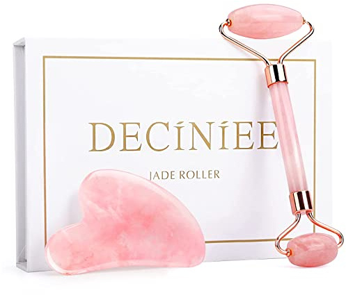 Deciniee Gua Sha Face Roller Tools: Jade Roller Facial Tools for Skin Care - Facial Massager for Face, Eyes, Neck, Relieve Fine Lines and Wrinkles