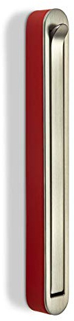 SOTECH Aufbau - Klapphaken HARZ Edelstahloptik/rot 140 x 16 mm | Garderobenhaken Kleiderhaken Jackenhaken klappbar