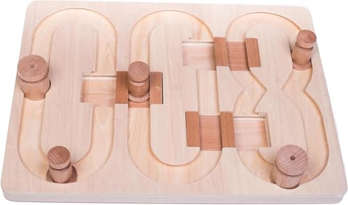 My Intelligent Dogs Agent 008 - Interactive Wooden Puzzle Toy for Dogs, Fun Brain Game for Intelligence Training, Challenging Mental Stimulation for Smart Dogs