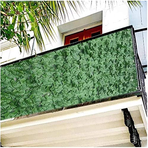 QAF Sichtschutz Balkon Sichtschutz Windschutz Künstliche Efeu Zaun Polyester Blatt Kunststoff Indoor Outdoor Dekoration Sichtschutz Bildschirm Aussehen 210518