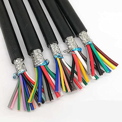KEPOHK 20AWG 0.5mm2 RVVP Mehradriges abgeschirmtes Kabel 2/3/4/5/6/7/8/10/12/14/16/20/24 Steuerleitung Signalverdrahtung 6 Adern -5 Meter