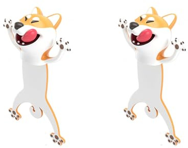 2 Stücke 3D Cartoon Tier Lesezeichen, Witzige 3D Stereo Cartoon schön Tier Lesezeichen, Lesezeichen Lustig für Kinder Studenten