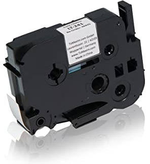 Inkadoo Kompatibel Farbband für Brother TZE241 P-Touch Schwarz auf weiss Laminat 18mm x 8m