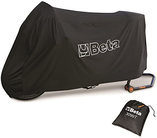 BETA - 3099T/M ​Telo Copri Moto da Interno in Tessuto Elasticizzato per Una Maggiore aderenza sulla Moto, Protegge la Vernice da Graffi, dalla Polvere e dai Raggi solari, Taglia M, 030990202, Nero