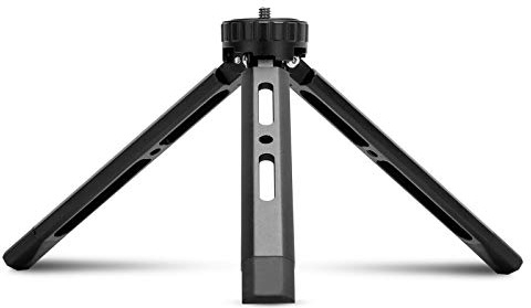 Andoer Mini Metal Tripod Aluminum Alloy Desktop Stand Tripod with 1/4 inch Screw for DSLR ILDC Camera Camcorder Projector
