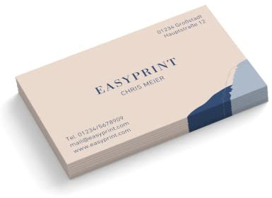 Visitenkarten | 350 g Qualitätsdruck | 1-seitig | Text + Farbe sofort anpassen | 85 x 55 mm | sofort gestalten | Design Mountain | hochwertig (Blau, 50 Stück)