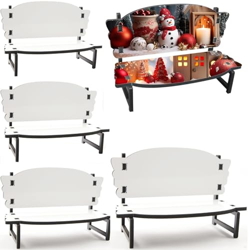 AiDiYGECO 5 PACK Sublimation Memorial Bench Blanks ornament Chair Decor, Handmade Nautical Beach Themed Picture Frame for Tabletop Home Decor Holds memorial bench sublimation 7.1x2.72 Inch