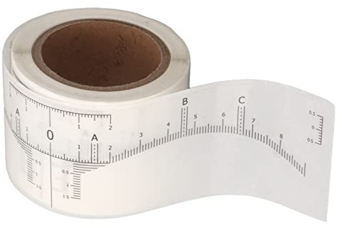 1 Rollo de Regla para Cejas, Plantillas Medidoras de Cejas Auxiliares Microblading Adhesivo Ceja Pegatina Esténcil Guía Herramienta de Medición, Desechable, Regla para Cejas