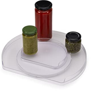 Joseph Joseph kylskåpsbutik - Lazy Susan 360º TIERED Roterande kylskåpsorganisatör skivspelare förvaring, texturerad yta, icke -halkbas,