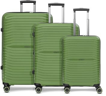 Stratic Koffer-Set 3-teilig für Damen und Herren | Reise-Trolleys 50 x 29 x 76 cm aus hochwertigem, leichtem Polypropylen Material | Doppelrolle & Teleskopgriff| Shine Serie