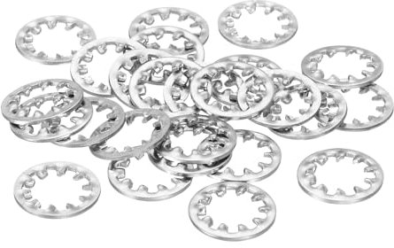 QUARKZMAN 40Pz Rondelle Bloccanti a Stella con Denti Interni, Rondelle Bloccanti Dentate Interne in Acciaio Inossidabile da 3/8 Pollici per Fissaggi Meccanici, Tono Argento