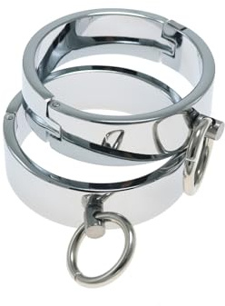1 Paar Edelstahl Metall Handschellen Abschließbar Sex Fußfesseln Knöchel Manschetten Schwere BDSM Bondage Fesseln Erwachsene Spiele Flirten SM Slave Sex Werkzeuge für Paare,Frauen,Füße