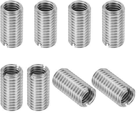 PATIKIL Insert Fileté Adaptateurs de Filetage de Réduction en Acier Inoxydable 316, 8 Pcs M10 x 1.5 Mâle vers M8 x 1.25 Femelle Écrou d'Insertion de Réparation, Fixateur 20mm