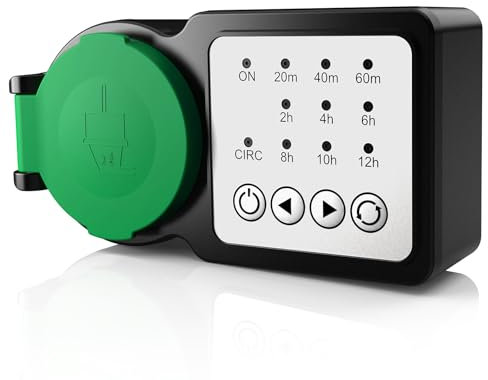 GreenSun Temporizzatore Programmabile Per Esterno - Presa Timer Meccanico Giornaliero IP44