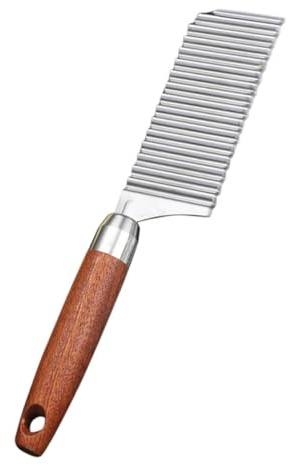 ERINGOGO Cuchillo Ondulado para Cortar Patatas y Verduras con Acero Inoxidable Resistente Cortador Profesional de Papas Fritas y Zanahorias Fácil de Limpiar y Duradero para Cocina