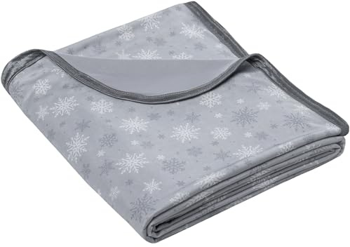 RUMBALUXY Cooling Blanket for Hot Sleepers - Soft & Lightweight Summer Cold Blanket for Night Sweats | Perfect for Bed, Couch, Sofa (Light Grey, Throw 130 x 180cm)