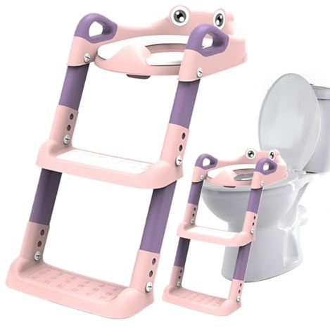 Toilettentrainer für Kleinkinder - Töpfchensitz für 20,87 Zoll, Klappbare Trittleiter, höhenverstellbare Trainingstoilette | Töpfchenstuhl für Jungen und Mädchen