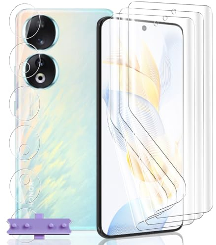 Yieehhow Pellicola Protettiva per Honor 90 5G (6.7), [3 Pezzi] Protezione Schermo Flessibile e [3 Pezzi] Pellicola Fotocamera, HD Pellicola TPU Morbida per Honor 90 5G (6.7)